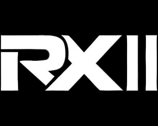 Black background with white 'RXII' logo
